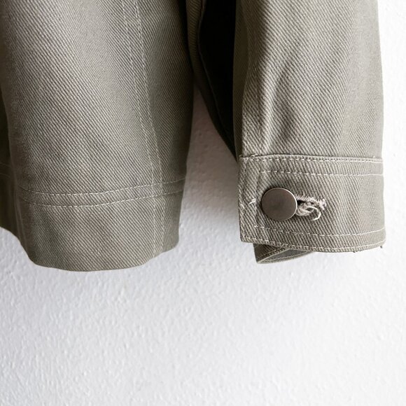 VINTAGE Marlboro Canvas Chore Work Field Barn Jacket w/Leather Collar - Picture 7 of 7